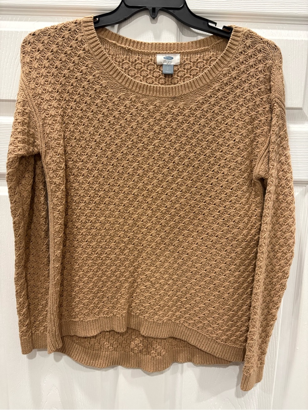 Old Navy Camel Textured Crewneck Sweater